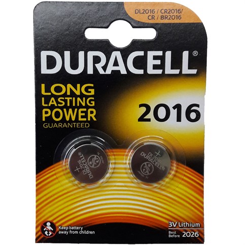 Duracell DL2016, CR2016 Lithium 3V Hafıza Pili 2'Li