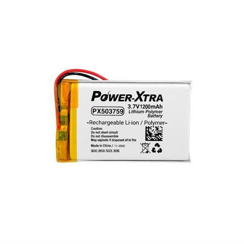 Power-Xtra PX503759 - 3.7V 1200 mAh Li-Polymer Pil -Devreli-1.5A