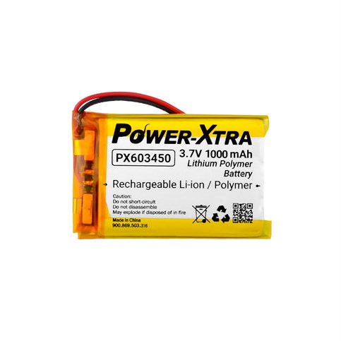 Power-Xtra PX603450 - 3.7V 1000mAh Li-Polymer Pil-Devreli-1.5A