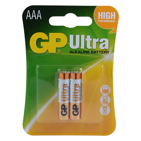 GP 2 x AAA Size Ultra Alkalin İnce Kalem Pil
