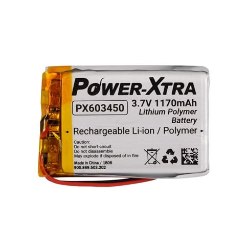Power-Xtra PX603450 3.7V 1170mAh Li-Polymer Pil (PCM/1.5A)