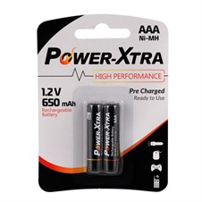 Power-Xtra 1.2V Ni-Mh AAA 650 mAh  READY2USE Pil 2Li Blister